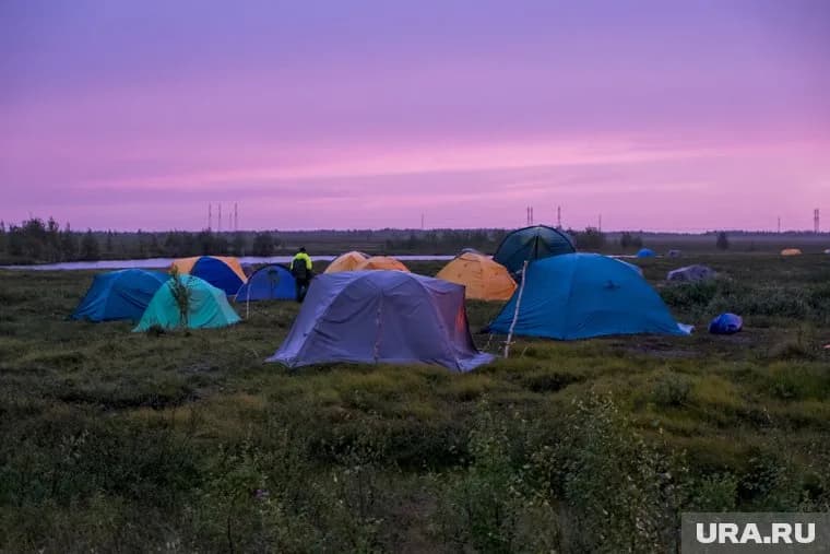 Активисты разбили палаточный городок на месте, где собираются строить технопарк (архивный снимок)