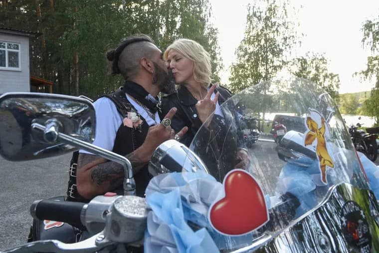 Свадьба байкеров. Асбест. Свердловская область