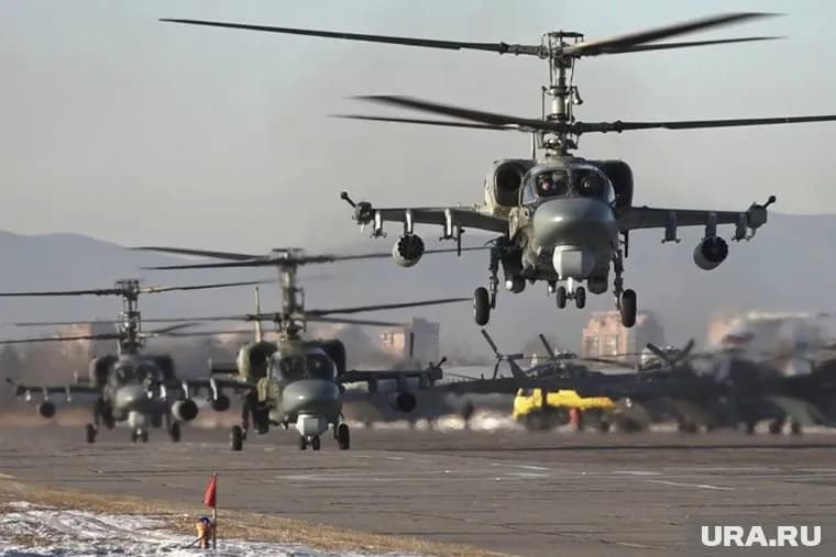 Вертолет Ка-52 «Аллигатор» может развивать свою скорость до 300 км/ч