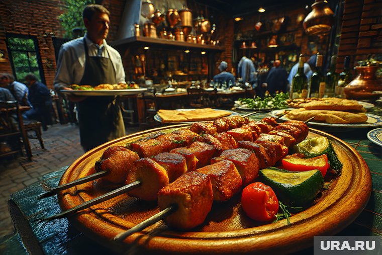 Инфляционная веганская солянка, луковый мармелад и манты: чем кормили участников первого дня ПМЭФ-2025