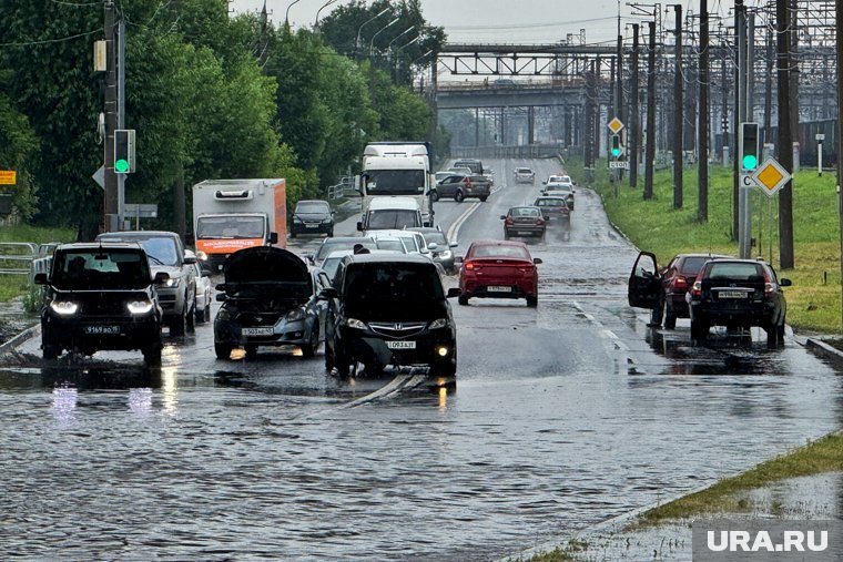 Курган затопило дождем. Фото, видео